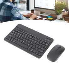 Wireless Bluetooth Keyboard and Mouse Set, 180mAh 2.4G/BT, Portable Black