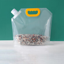 (3 Pounds Of Small Mouth) Storage Bag with Pour Spout Seal Multi Purpose Food Bag for Cereals Corns Grains Beans