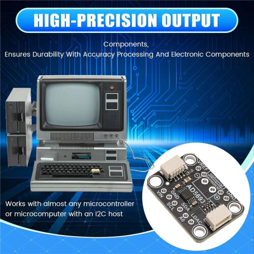 2X AD5693R Breakout Board I2C Interface 16-Bit DAC Module Compatible with STEMMA QT Qwiic 2