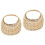 2Pcs Handcrafted Wicker Mini Flower Basket Beige for Home Display 4