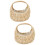 2Pcs Handcrafted Wicker Mini Flower Basket Beige for Home Display 7