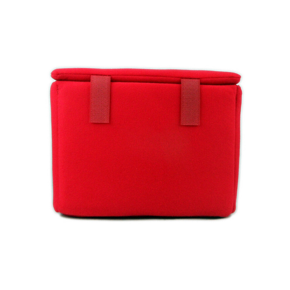 (Red) Portable Dslr Slr Camera Inner Insert Bag Partition Padded Protector Velvet Case Red 6434023483443