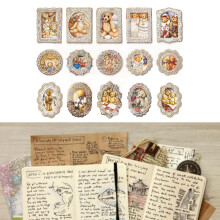 Type 2 Lace Stickers, 45 Pcs, Retro Style
