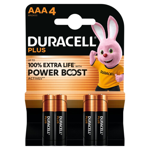 Duracell Duracell Plus 100% AAA 4pk (Pack of 10)