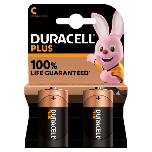 Duracell Duracell Plus 100% C 2pk (Pack of 10)