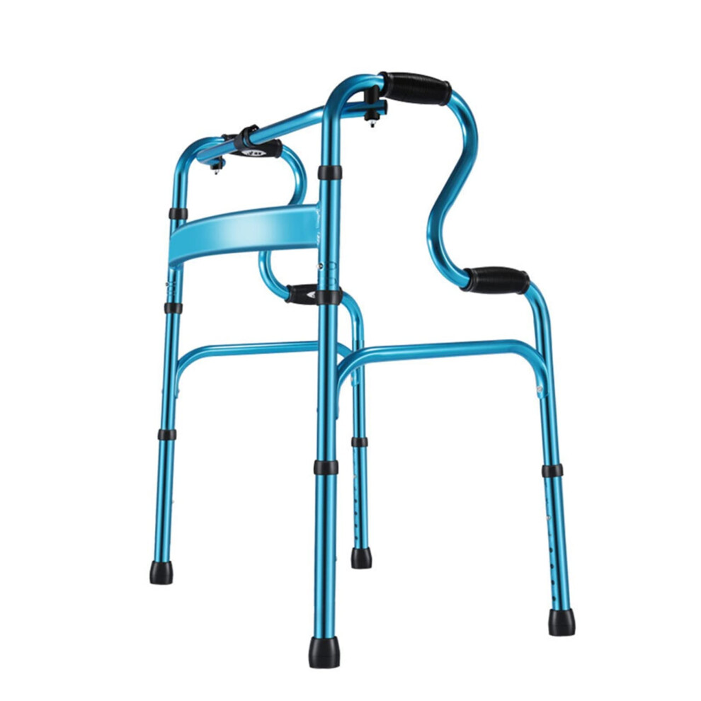 Folding Walker for Seniors with Armrest, Lightweight Aluminum Walking Frame, Adjustable Height for Elderly and Disabled Indoor Outdoor Use