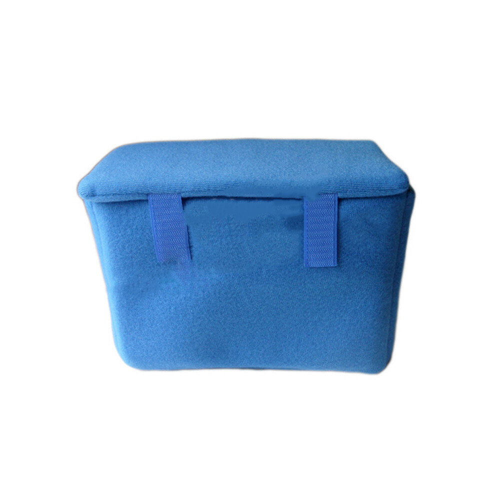 (Blue) Portable Dslr Slr Camera Inner Insert Bag Partition Padded Protector Velvet Case Blue 6434023483436