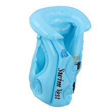 Aufblasbare Schwimmweste für Kleinkinder, 3–8 Jahre, Blau, medium, PVC