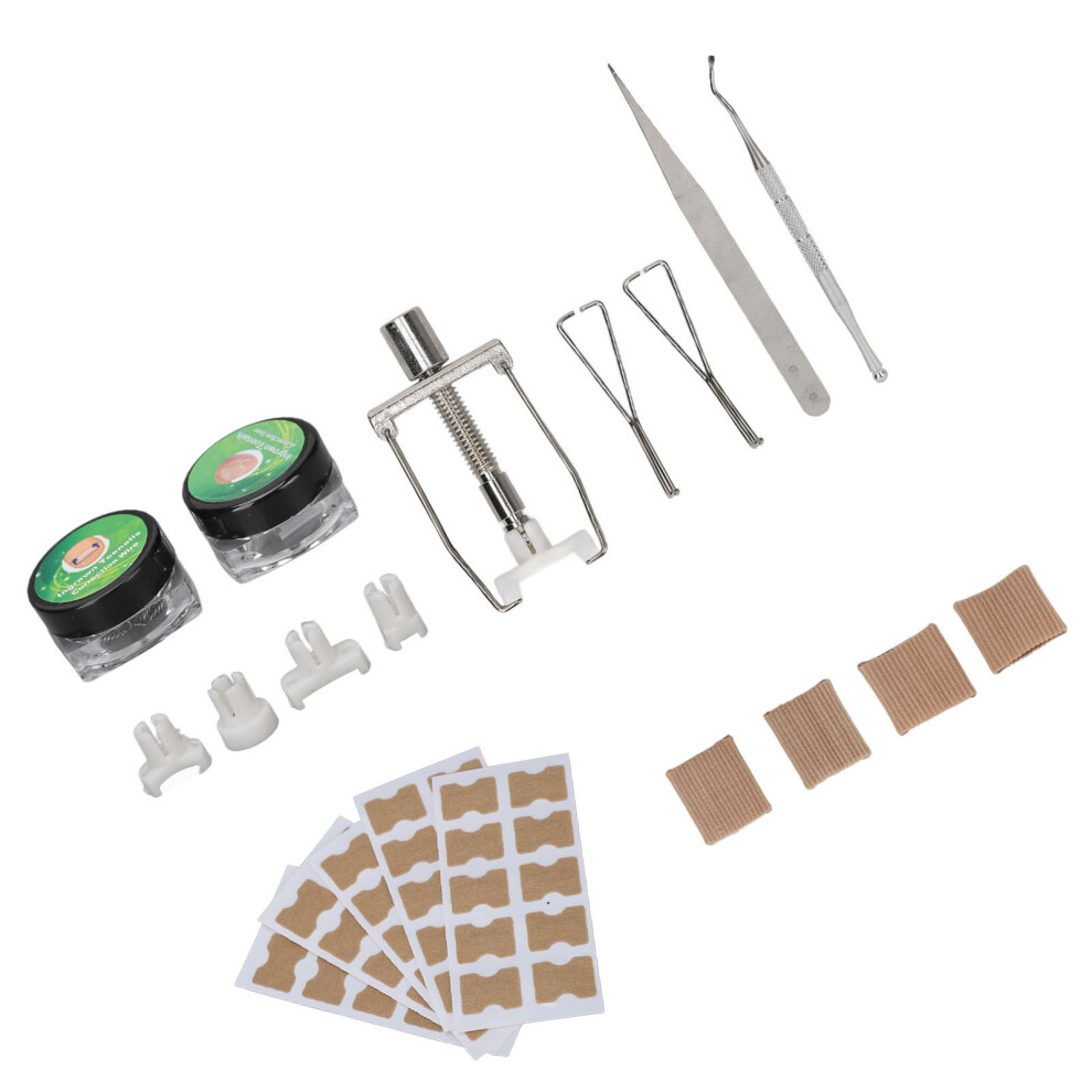 Ingrown Toenail Corrector Kit with Tweezers, Nail Patches & Sleeves
