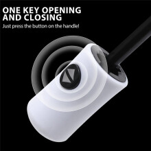 5X Transparent Umbrella Rain Sun Rain Auto Umbrella Compact Folding Windproof Style Clear Umbrella,Transparent & White
