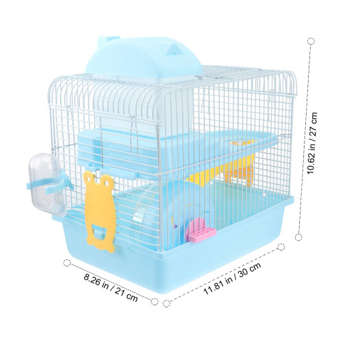 1Pc Multifunctional Blue Pet House Double Layer Cage for Small Pets 1