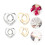 4 T-shirt Clips Sjaalclip Ring Kledingring Accessoires 7