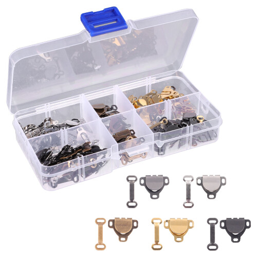 150Pcs DIY Skirt Hook Set Copper Sewing Hooks in Assorted Colors 1