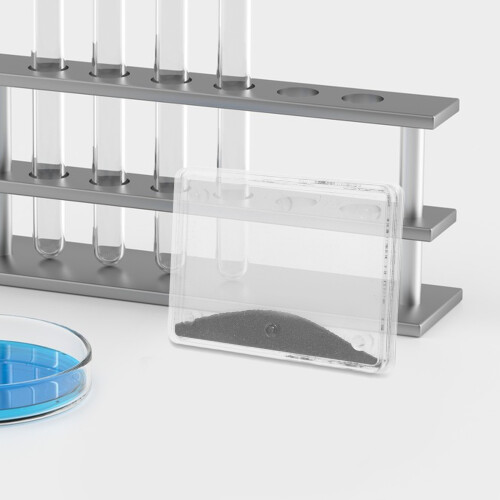 caixa didática com limalha de ferro para experimentos de magnetismo 2