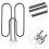 2X for  66631 Heating Elements Barbecue Grill Heating Pipe  Q140 Q1400 Replacement Accessories,EU Plug 3