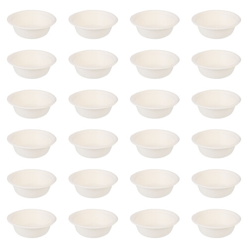 50 pièces bol alimentaire biodégradable pour soupe, camping, restauration 1