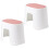 2Pcs Plastic Foot Stool for Home Bathroom Nonslip Anti-Roll Step Stool 7