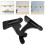 1Pair Black Acrylic Horizontal Baseball Bat Holder Display Rack Mount 11
