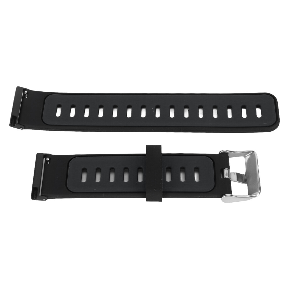 Silicone Sports Watch Strap With Metal Buckle For Spartan Hr Baro, Suunto 7 D5i Â Quick Release, Black/Dark Grey 4641388894544