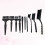 4Pcs Anti Static Nylon Keyboard Brush Set Black for Computer Cleaning 8