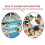 3Pièces Accessoires Course Enfants Bâtons Relais Aluminium Doré 2