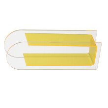 Modern Acrylic Clear Vase Lemon Yellow 8.1oz