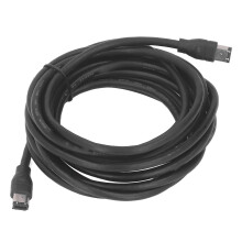 Firewire DV Kabel 6-polig männlich zu männlich 4,50 m für Kameras, Drucker