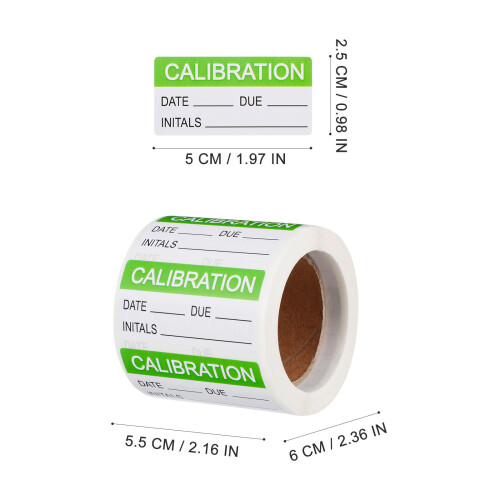 2 Pcs Quality Control Labels Annual Calibration Stickers Maintenance 1