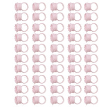 50pcs Pink Ink Ring Cups for Eyelash Glue, Diameter 17mm