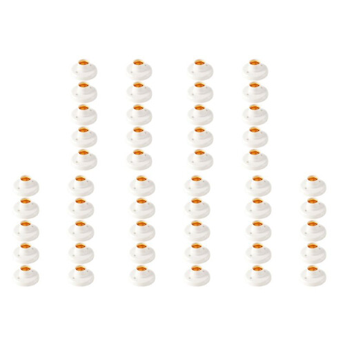 50Pcs E27 Plastic Screw Lamp Holder Round Lamp Holder Bulb Socket Holder Adapter
