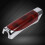 Red Grain Handbrems Innendekorabdeckung Kohlefaser Optik 3