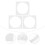 3Pcs White Paper Photo Frame Mats Pre-Cut for Artwork Display 3