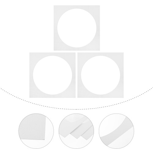 3Pcs White Paper Photo Frame Mats Pre-Cut for Artwork Display 2