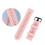 Pink Silicone Watch Strap Durable Breathable Pc Material Band 7
