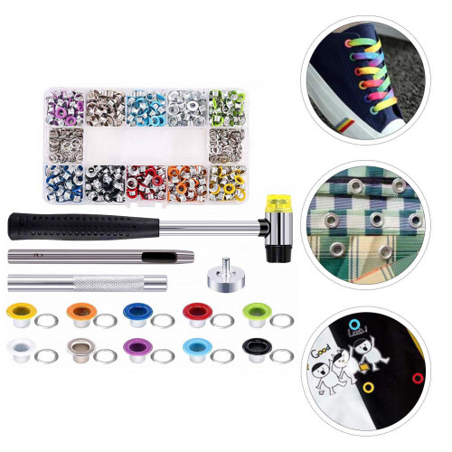 Snap Fasteners Eyelets Grommets Kit with Tools for Leather DIY 2