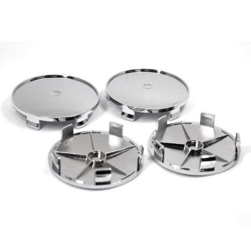 Τροχός ABS αυτοκινήτου 68mm, 4 τεμάχια ασημί 68mm 2