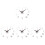 4Pcs Silver Acrylic Wall Clock Frameless Sticker DIY Home Office Decor 2
