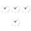 4Pcs Silver Acrylic Wall Clock Frameless Sticker DIY Home Office Decor 3