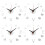 4Pcs Silver Acrylic Wall Clock Frameless Sticker DIY Home Office Decor 5