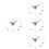 4Pcs Silver Acrylic Wall Clock Frameless Sticker DIY Home Office Decor 6