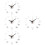 4Pcs Silver Acrylic Wall Clock Frameless Sticker DIY Home Office Decor 7