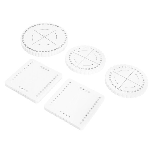5Pcs Eva Rope Weaving Boards White Knitting Loom Bracelet Maker Tools 2