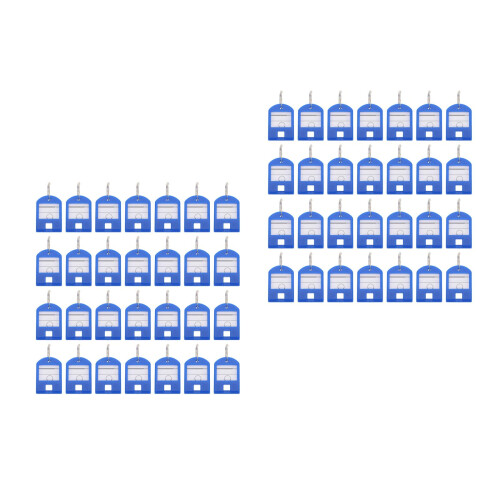 100 Pcs Plastic Key Tags ID Labels with Split Rings 2