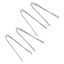 Set of 10 Food Tongs 13cm Stainless Steel Bar Kitchen BBQ Party Hand Tools