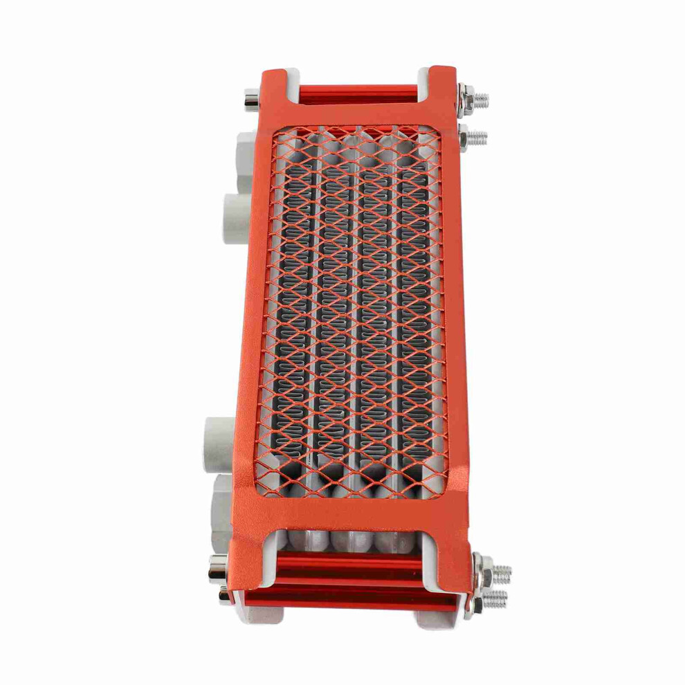 Aluminum 4-Row Motorcycle Oil Cooler Kit For 50Cc-150Cc Dirt Bikes Red 8721388900202