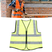 High Visibility Reflective Safety Vest with Pockets, Breathable Mesh, Free Size