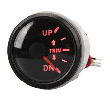 52MM Stainless Steel Boat Trim Gauge DC9-32V Marine Balance Meter Black Frame