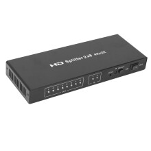 Divisor HDMI 4K 2 entradas 8 salidas conmutador de video de aluminio