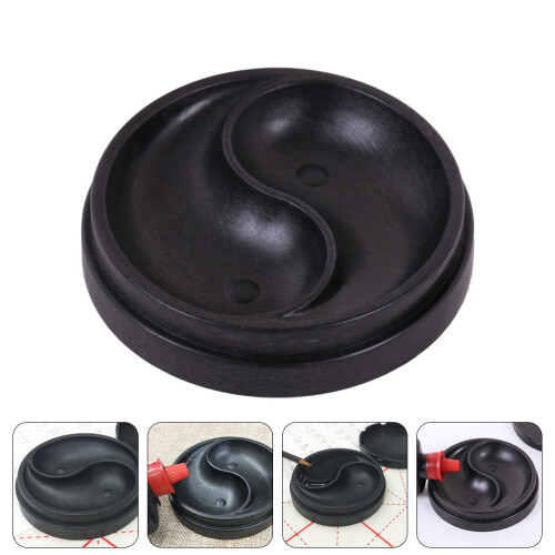 1Pc Black Plastic Calligraphy Ink Box Durable Traditional Ink Storage 1