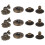 20Ensembles Boutons Pression Alliage Doré DIY Artisanat Et Mode 2